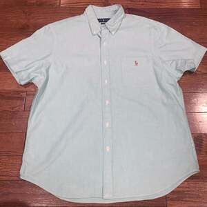 Ralph Lauren Aegean Blue Classic Fit Oxford Shirt XL Preppy Core